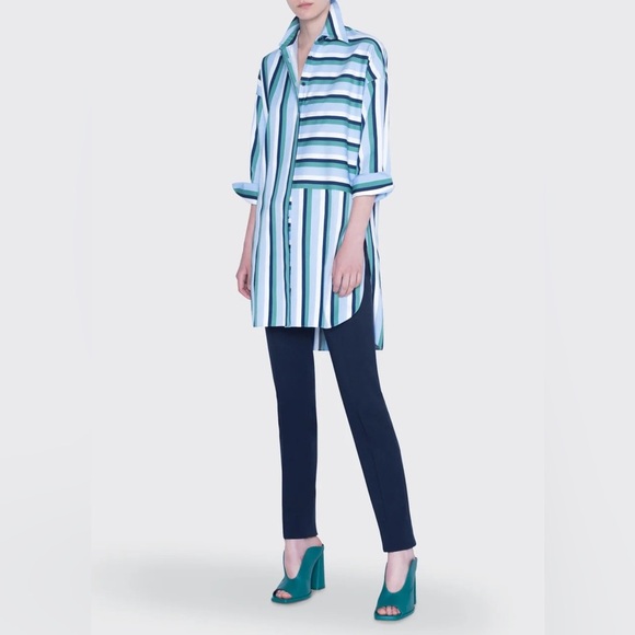 Akris Punto Striped Mini Dress Size 4 like NEW - Picture 4 of 13